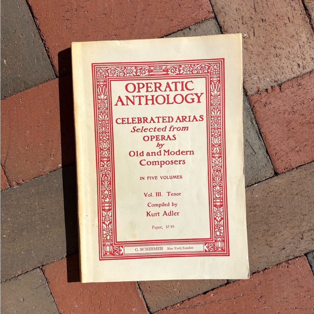 Operatic Anthology Celebrated Arias Opera Vol III Tenor Carmen Schirmer Tosca